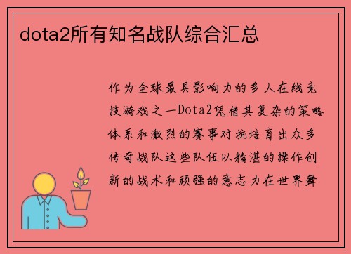 dota2所有知名战队综合汇总